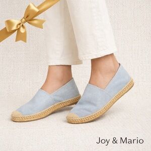 Joy and Mario Blue Espadrilles Flats 6W
